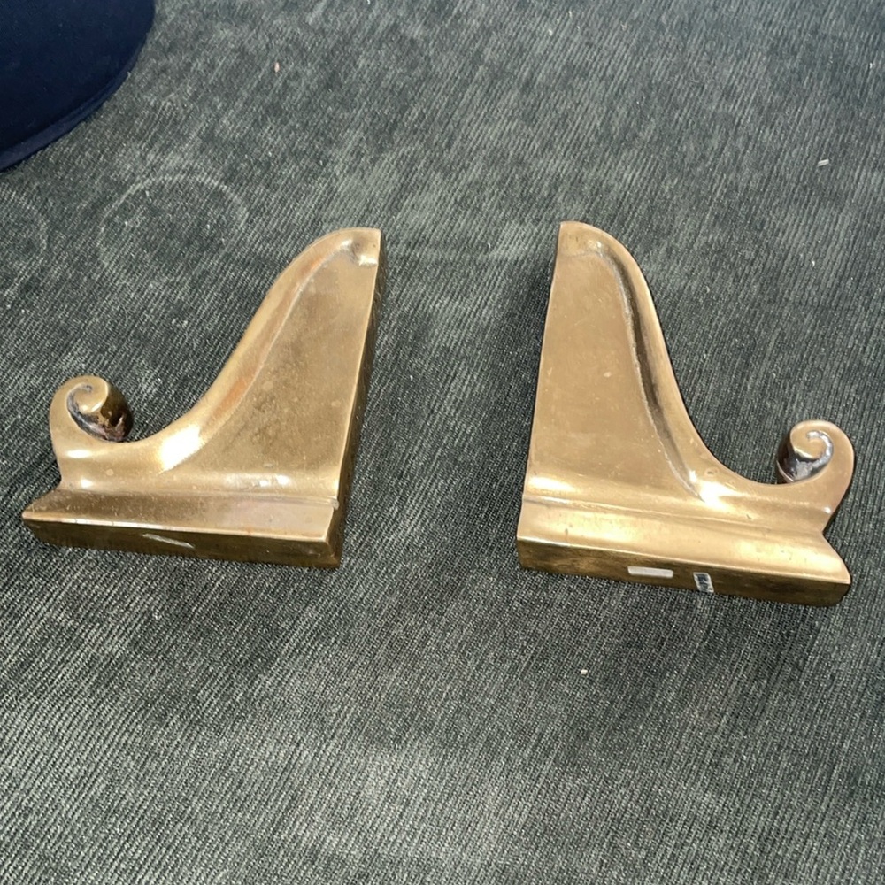 Vintage Brass Bookends